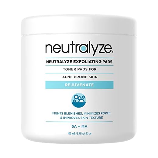 Neutralyze Exfoliating Acne Pads - Maximum Strength Acne Treatment Pads - Medical Grade 2% Salicylic Acid & Mandelic Acid - Dual Textured Acne Wipes - Acne Resurfacing Pads (100 Acne Face & Body Pads)