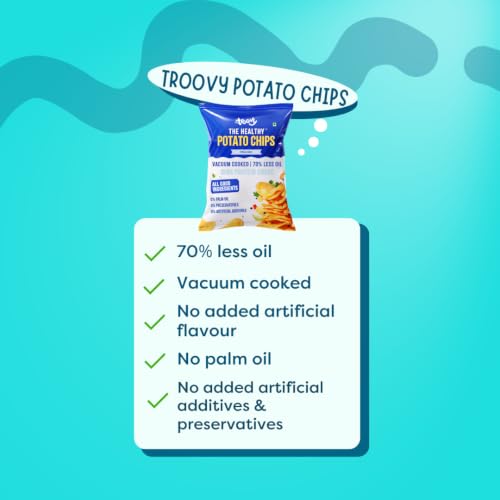 Image of Troovy Healthy Potato Chips | Vacuum Cooked Snacks | 70% Less Oil | No Palm Oil, No Added Preservatives | Made with Real Ingredients (Masala)