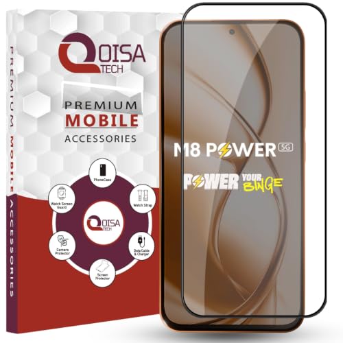 Image of Premium Tempered Glass Screen Protector Guard For Poco M8 Power (7 Inch, Pack of 1) | Edge to Edge Coverage With Easy to installation kit