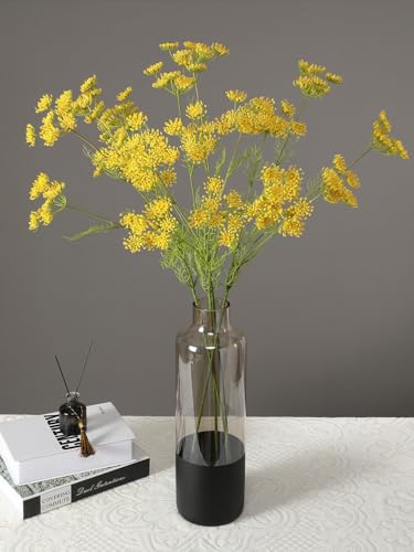 Renda Artificial da Rainha Anne, Com Haste Flores Secas Prensadas Reais para Decoração de Festa de J