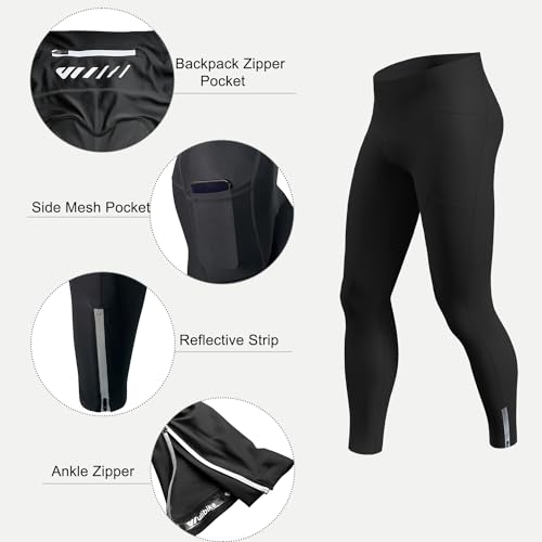 Lo.gas Calça masculina de ciclismo, 4D, acolchoada, para bicicleta de estrada, leggings para ciclism