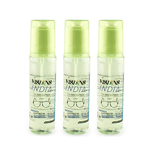 Image of AUGEN by VisionsIndia Premium Spectacles, Sunglasses, Laptop, PC, Camera Lens Cleaning Gel Spray Kit with Premium Microfiber Cloth (Green Apple, 300ml)