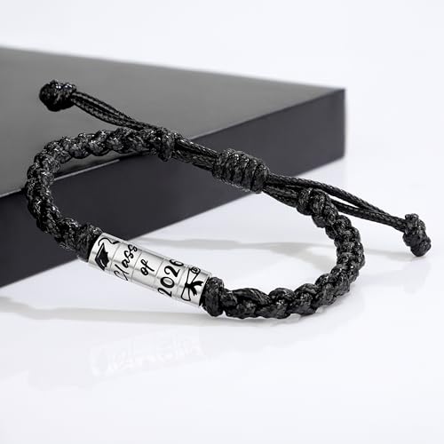 Pulsera de cuero para hombre Class of 2026 miniatura 4
