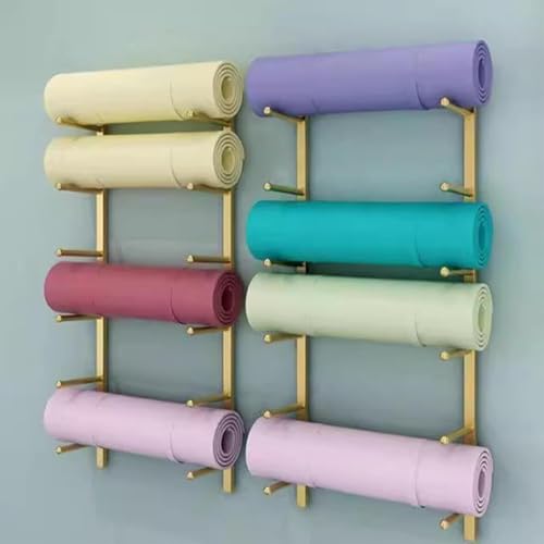 Soporte de pared para esterillas de yoga con diseño compacto 5