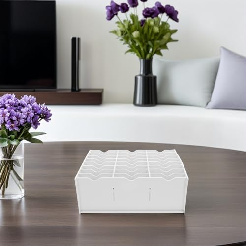 Boîte de rangement bureau SUPVOX blanche avec 24 compartiments verticaux
