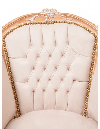 BISCOTTINI - Chaise de style français Louis XVI en bois de hêtre ORO/ROSSO - L6366