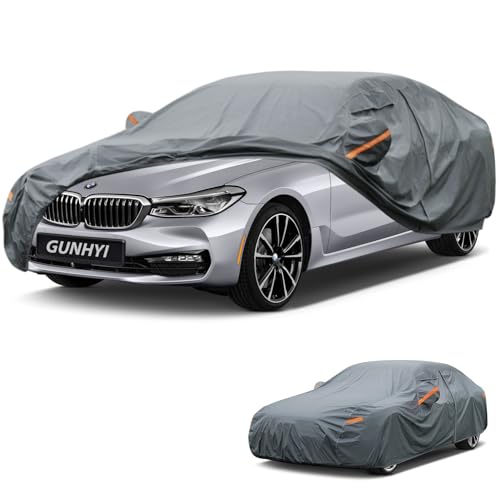 Image of GUNHYI Premium Car Cover Custom Fit BMW 6-Series, 16 Layers Heavy Duty Car Cover Waterproof All Weather with Zipper Door for Sun Rain Snow Dust Uv Protection
