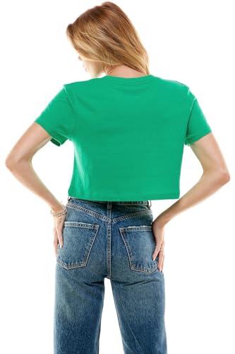 Funny St Patricks Day Outfits Shirt Women Sexy Saint Patricks Day Shamrock Clover Crop Tops for Teen Girls2