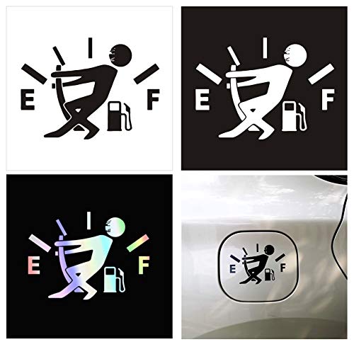 Yungeln 2 Pcs Funny High Gas Consumption Decal Fuel Gauge Sticker Tank Reflective Sticker Waterproof Self-Adhesive Vinyl Car Decal Sticker #TOP7