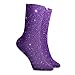 ZAKAFUCH Fashion Crew Dress Socks for Training, Basketball, Purple Glitter Sparkle Texture Compression Socks Thermal Socks for Teen Boys Mens Womens, Hunting, Athletic Socks