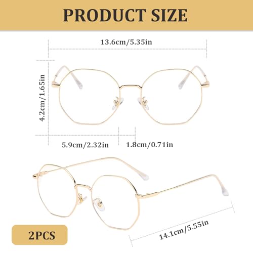 Monturas de gafas unisex de diseño clásico vintage poligonal de PC duradero 2