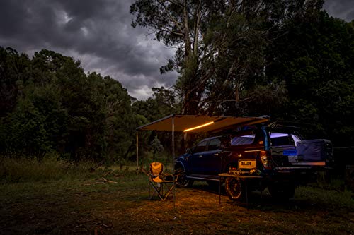 Arb 4X4 Accessories 814410 Rooftop Retractable Awning With Led Light Strip Included 2500X2500Mm 8.2 Feet, Ideal For Camping , Roadtrips, Outdoor Trips, Travel, Teardrop, Rv, Camper, 4X4 And Suv #TOP5