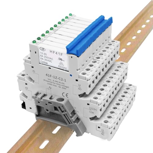 Relais Rail DIN 12V évite les pannes grâce au diagnostic LED et sa base 6A