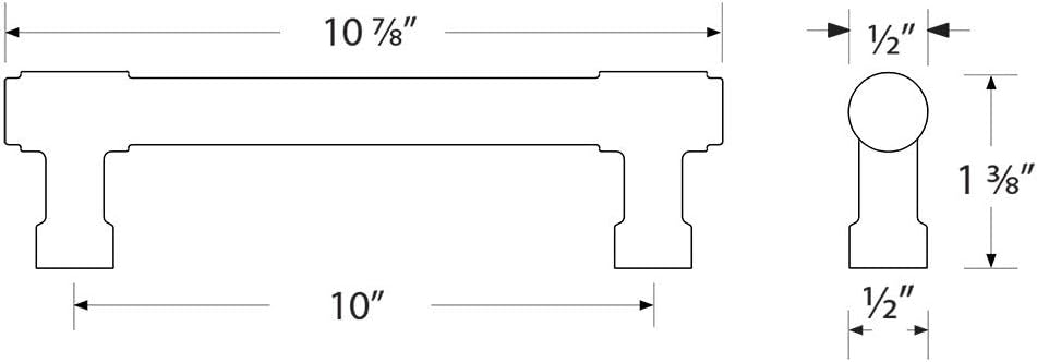 Emtek Jasper Pull Available in 7 Sizes in 6 Finishes - 86691US4 - (Center to Center 10", Satin Brass - US4)