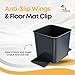 Car Trash Can for Vehicles Leakproof Compact Garbage Bin w/ Stability Flap, Anti-Slip Base, Portable Trash Holder for Cars, Trucks, SUVs, Minivans Compact, Auto Container Organizer (Gray, Small)