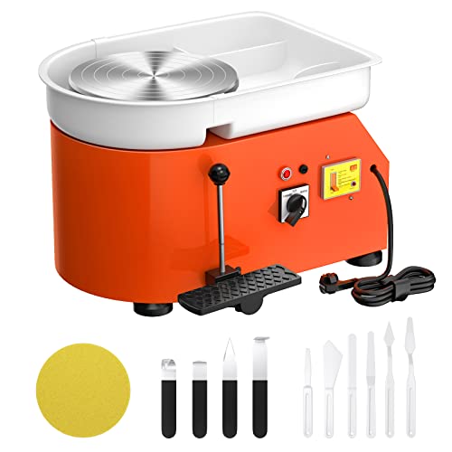 TOPQSC Elektrische Töpferscheibe Maschine 25CM 350W Keramik Clay Maschine Töpferscheibe...