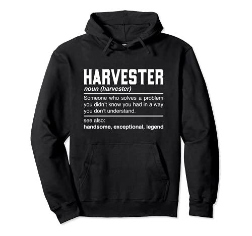 Harvester Definition Design - Farmhand Vintager Farmer Noun Sudadera con Capucha