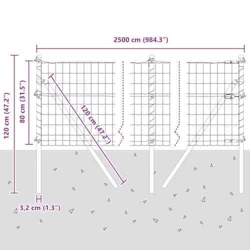 Clôture de jardin et terrasse verte vidaXL pour sécuriser vos extérieurs - 4
