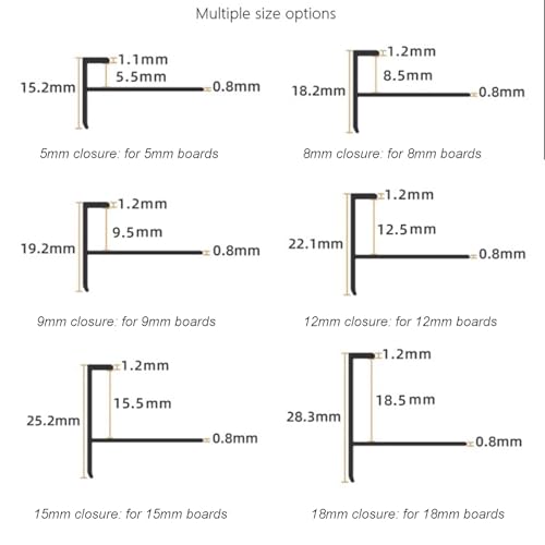 Perfil de escalón de metal plegable en forma de F para parquet laminado y azulejos, 90 cm de longitud, juego de 3 – Borde de escalera duradero para renovación del hogar y soluciones de suelos
