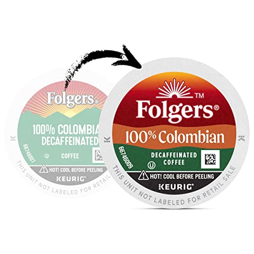 Folgers 100 Colombian Decaf Medium Roast Coffee Keurig Kcup Pods, Lively Columbian, 12 Count #TOP3