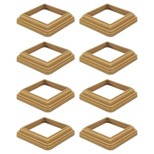 Cubierta de base de poste de cubierta de 4x4 y falda para valla de madera exterior