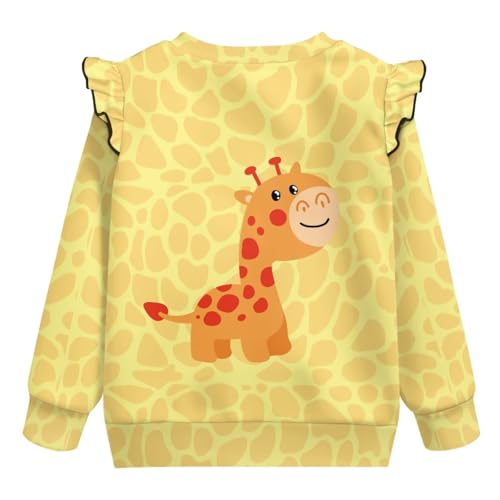 Cute Girls Sweatshirts Casual Ruffle Pullover 12M-8T3