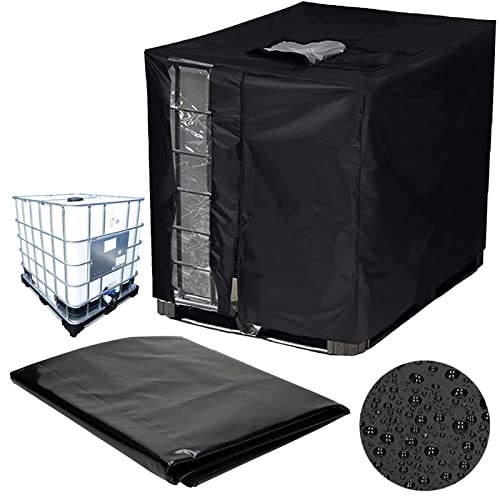 Hedday IBC Tote Cover, Wassertank Proof Schutzhaube 1000L für Garten Regen Wassertank, 420D Sonnenschutz zum Schutz des Wassertanks vor schädlichen UV-Strahlen Cover
