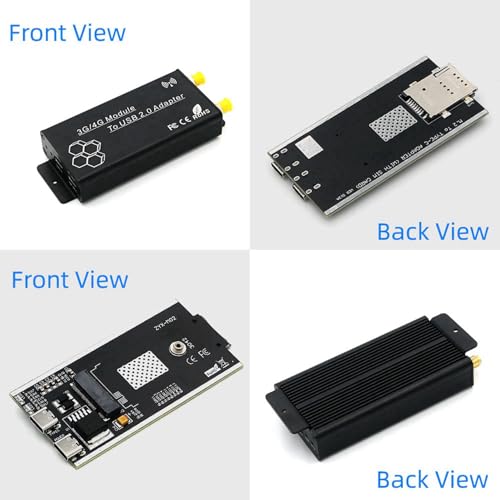 Adaptateur NGFF M.2 vers USB C avec emplacement SIM et alimentation - 3