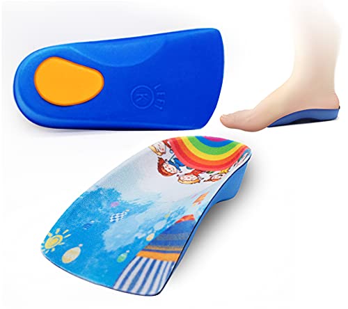 Arch Support Insole for Kids Shoes, Size K Orthotic Shoes Inserts for Kids, 3/4 Length Inserts for Childrenâ€™s Heel Pain, Flat Feet, Plantar Fasciitis, Pronation