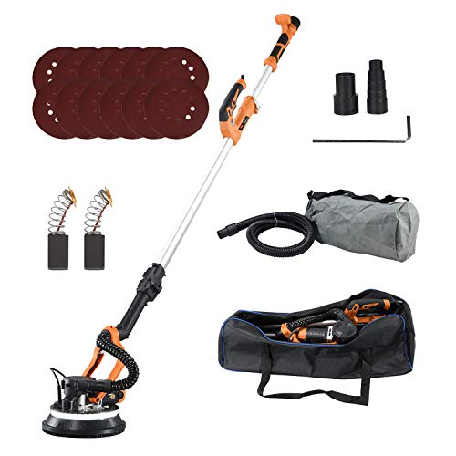 Electric Drywall Sander Machine - DIY Power Tools â€‹withâ€‹ Dust Collector Bag and â€‹Vacuum Attachment (Pole Sander)