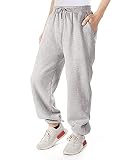 Tuopuda Jogginghose Herren Fitness Spotshose Baggy Sweathose Trainingshose Baumwolle mit Taschen Warme Winter Fleece Track Pants Freizeithose Jogger Männer Sportswear Basic, Grau, L