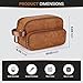 Estour Toiletry Bag for Men, Travel Essentials Travel Toiletry Bag, Water-Resistant Compact Bathroom Roll Organizer for Hygiene, Shaving kit, Gifts for men (Brown(PU Leather))
