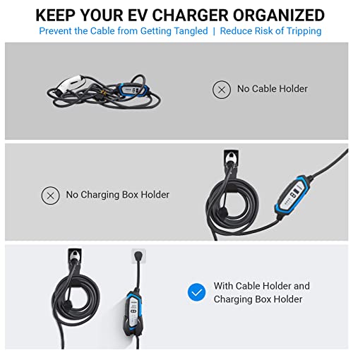 image for BougeRV EV Charger Holder with Charging Box Holder for SAE J1772 Conne