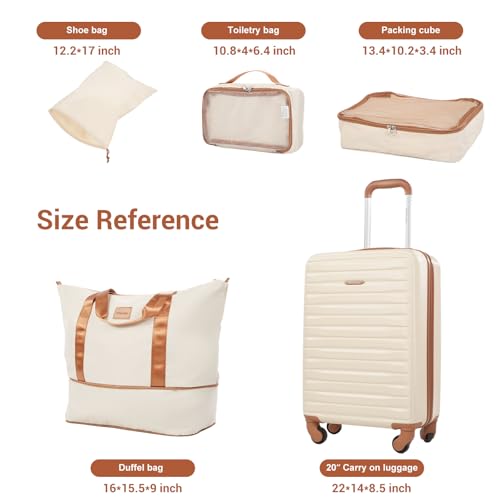 Image of 3 Piece ABS+PC Luggage Set, Carry On with Spinner & Duffle