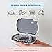PUL Clear Aligner & Retainer Case – for Invisalign, Partial Dentures, Mouth & Night Guards, PUL Removal Tool, Dental Removables – Plastic Holder w/Secure Magnet Closure, Sleek & Slim Design – Gray