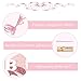 Pink Bow 1st Birthday Photo Banner from Newborn to 12 Months,Baby Girl Monthly Milestones Garland for First Birthday Party Decoration (Pink)