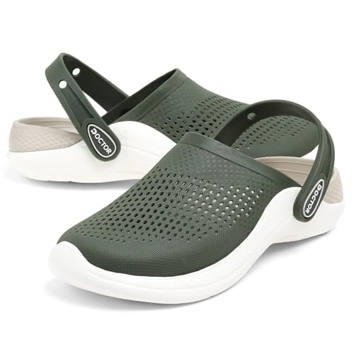 Image of Men EVA Clogs with Adjustable Back Strap | Lightweight Cushioned Footbed | Anti-Slip Sole | Everyday Wear Indoor & Outdoor Sandals for Men