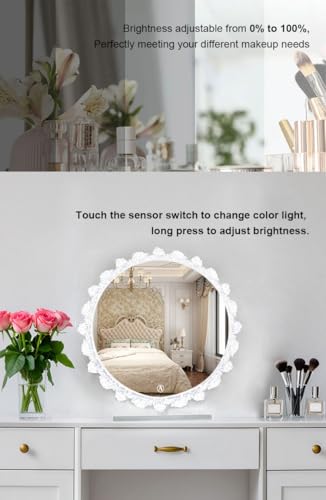 Cristal LED Espejo de Tocador con Luz y Control Táctil miniatura 5