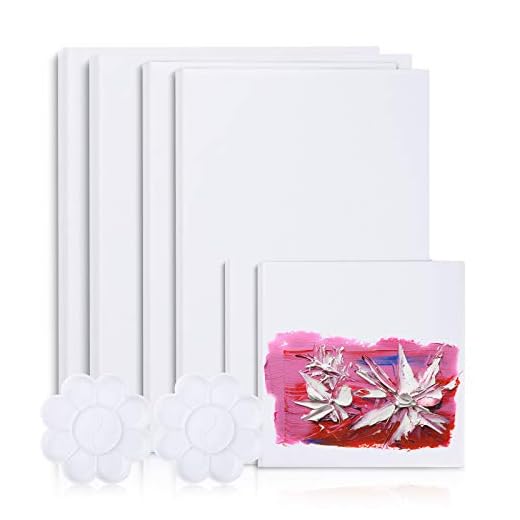 Viesap Lienzos, 6 PCS Lienzos para Pintar Acrilico, 30x25, 30x20, 15x15 Paneles De Lienzos De Arte, 100% Algodón Lienzo para Pintar, Paneles De Lienzos Cuadrados, Set De Lienzos Preestirados Blanco