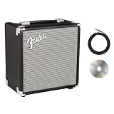 Fender Rumble 15 Bass Guitar Combo Amplifier Bundle with Instrument Cable and Austin Bazaar Instructional DVD