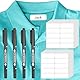 Smivyhp 200 Stück Kleidungs Etiketten Namensaufkleber für Kinder mit 4 Stück Stift, Wasserdicht Namensetiketten Namensschilder Selbstklebend Klebeetiketten 45 x 15 mm für Kleidung Schuluniform