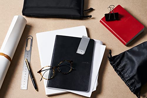 Zequenz Classic 360 Signature Series, Size: Large, Color: Black, Paper: Blank, Soft Cover Notebook, Soft Bound Journal, 5.75" X 8.25", 140 Sheets / 280 Pages, Plain, Blank Thick Premium Paper #TOP7