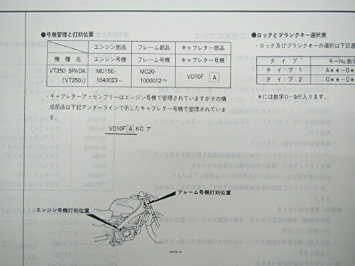 ホンダ　VT250 スパーダ　MC20 サービスマニュアル　パーツリスト Amazon.co.jp: 中古 ホンダ 正規 バイク 整備書 VT250スパーダ パーツ