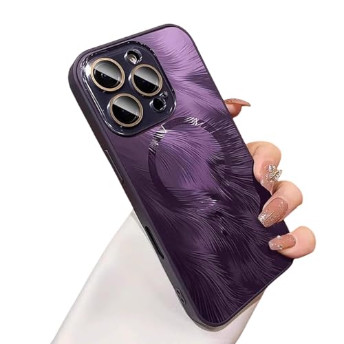 Coque iPhone 16 protection verre silicone aimantée violette