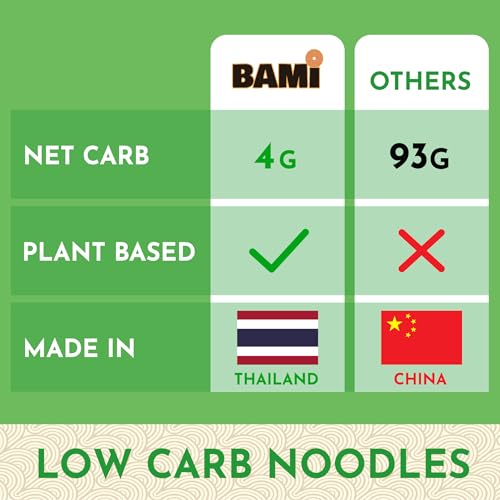 Low Carb Noodles Keto Ramen Noodles (6 Packs) 4g net carb + 5g protein in one healthy ramen noodle. Low Sodium ramen noodles are high protein noodles. Suitable for keto pasta use in sauce or soup or stir fry low carb pasta. More al-dente than konjac & shirataki noodles