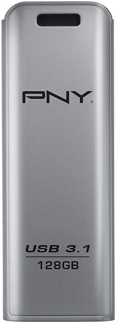 PNY Elite Steel USB 3.1 Flash Drive - 128GB