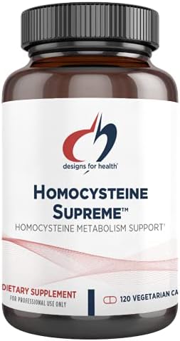 Designs for Health Homocysteine Supreme - Methylation, Detox + Cardiovascular Support Supplement with Folate, Vitamins B12, B2, B6 (P-5-P) + TMG - Non-GMO (120 Capsules)