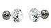 Sumnacon 2 Pieces Crystal Curtain Hold Backs Window Drapery Tie Back Clips Wall Hook Tassel Holder with Black Bass