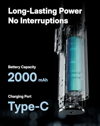 HOTO PixelDrive Elektrische schroevendraaierset met intelligent display, 6 draaimomentniveaus, 0,5 tot 6 N·m, 1/4 hex 30-bits, 2000 mAh, USB-C, elektrische schroevendraaier voor elektronica - Afbeelding 6