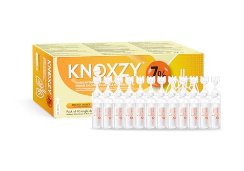 KNOXZY Inhalationslösung hyperton Kochsalzlösung 7% – Ampullen für Inhalation – 60 x 4 ml Single – Dosierung Ampullen